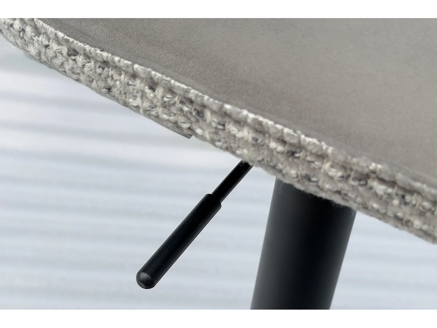 Chaise de bar - Gris tissu tissé - LILIANA