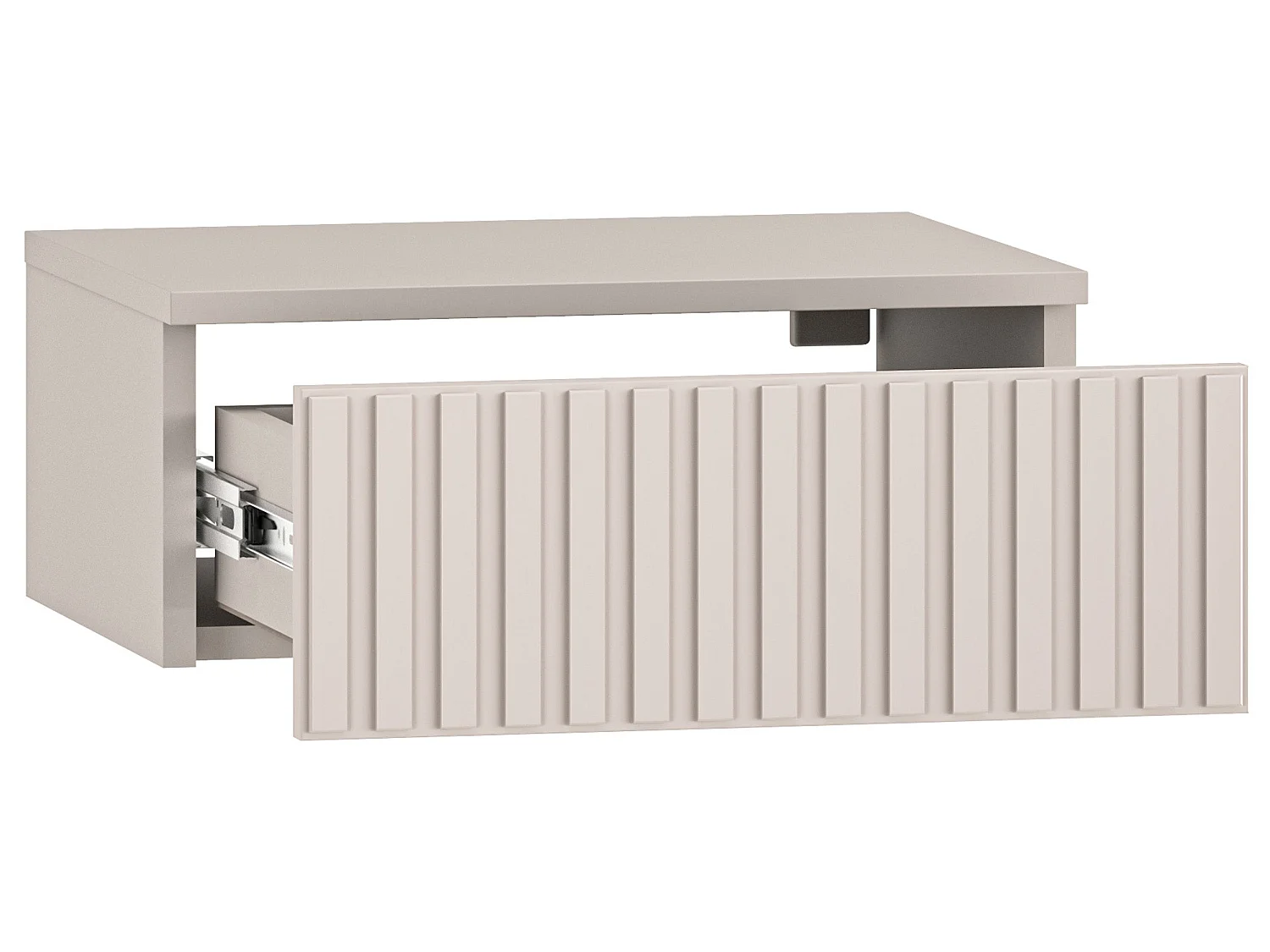 Nachttisch, Taupe, 45 cm - Caletto