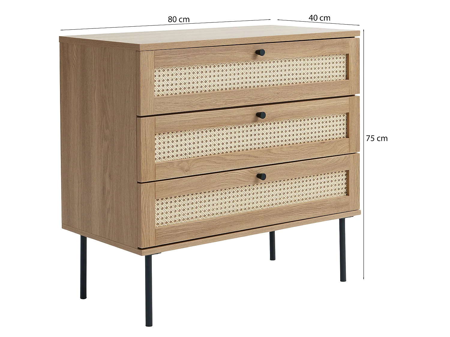 Commode - 80 cm - Beige Boho - Mogest