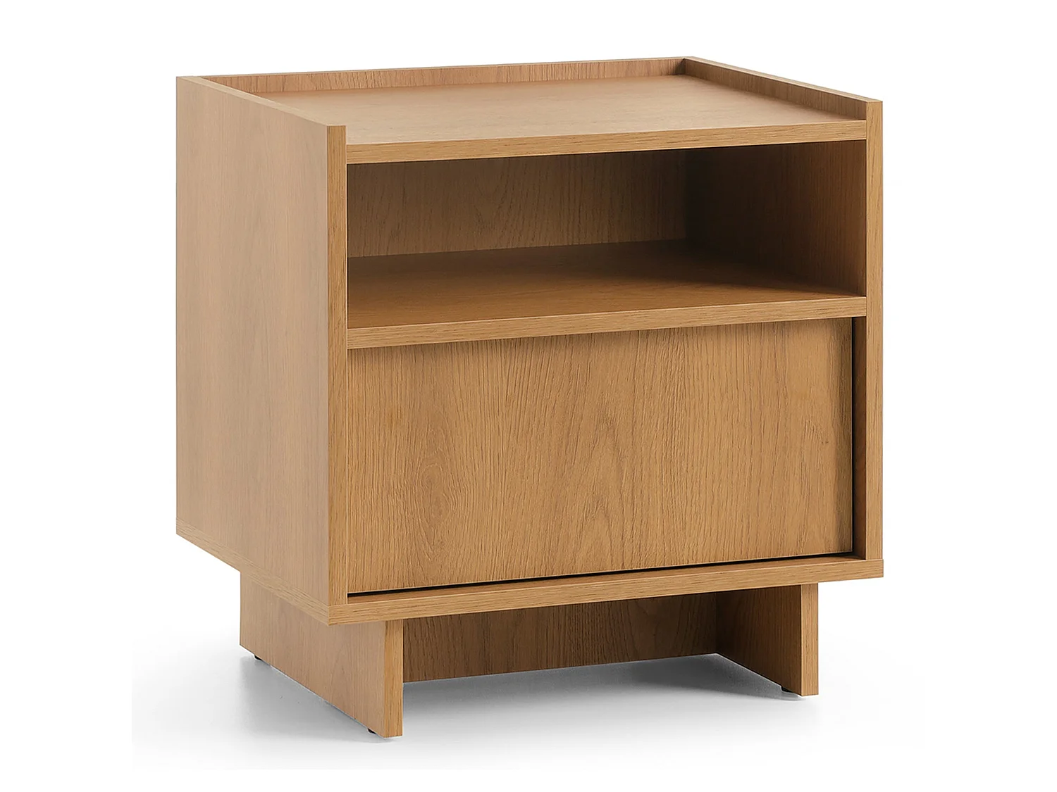 Nachttisch mit 1 Schublade, Eichenholzoptik, 50 cm - Yasumi