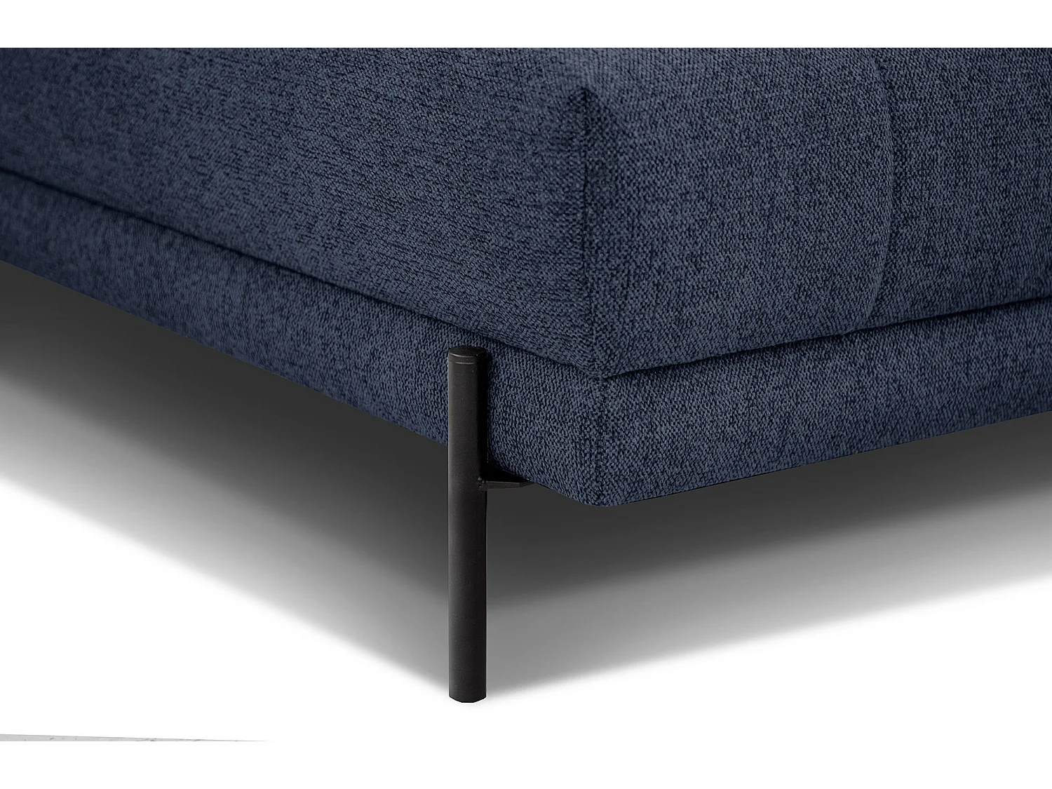AVENA Ecksofa 5-Sitzer links mit verstellbare Kopfstützen, marineblau