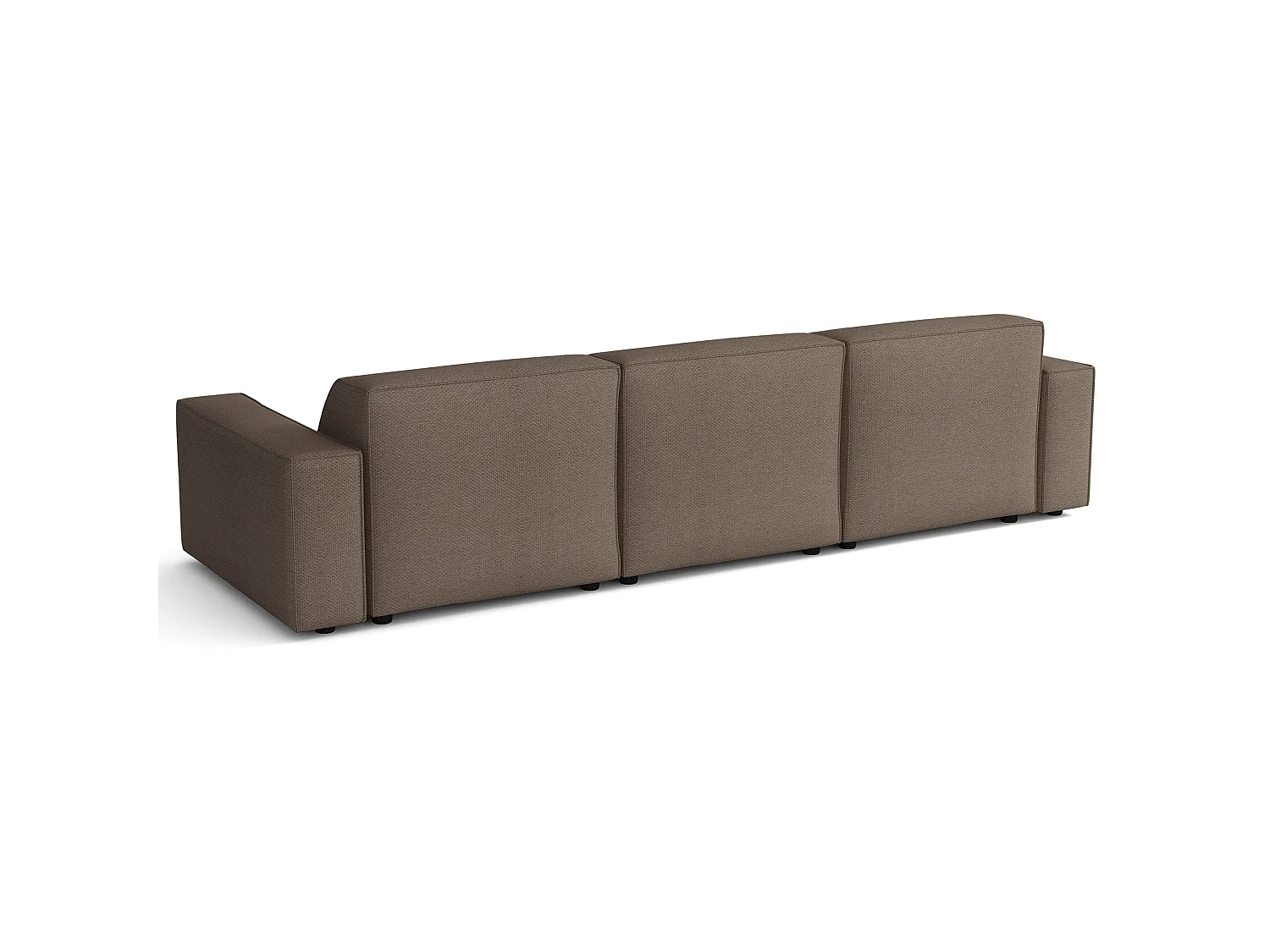 Ecksofa, Chenille Hellbraun, 287 cm - Sellmo
