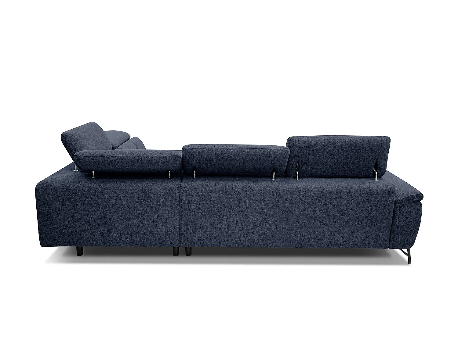 AVENA Ecksofa 5-Sitzer rechts mit verstellbare Kopfstützen, marineblau