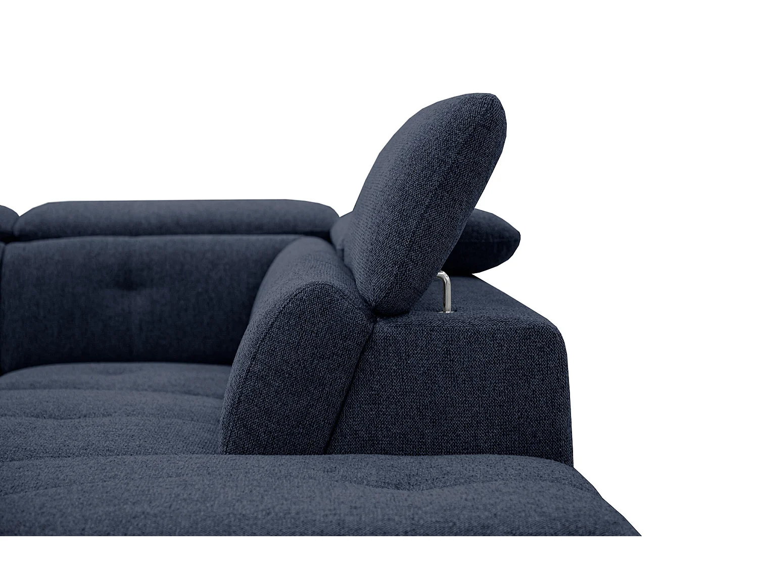 AVENA Ecksofa 5-Sitzer rechts mit verstellbare Kopfstützen, marineblau