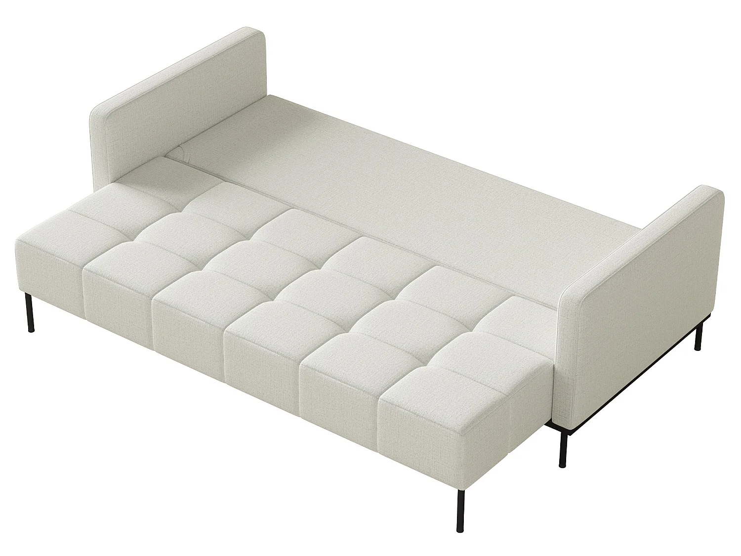 Canapé - 224 cm - Chenille Grège - Skilia