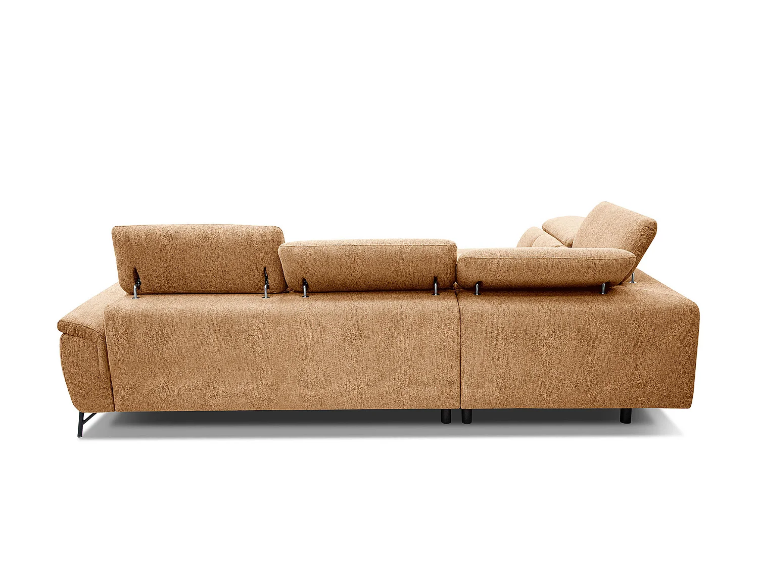 AVENA Ecksofa 5-Sitzer links mit verstellbare Kopfstützen, orange