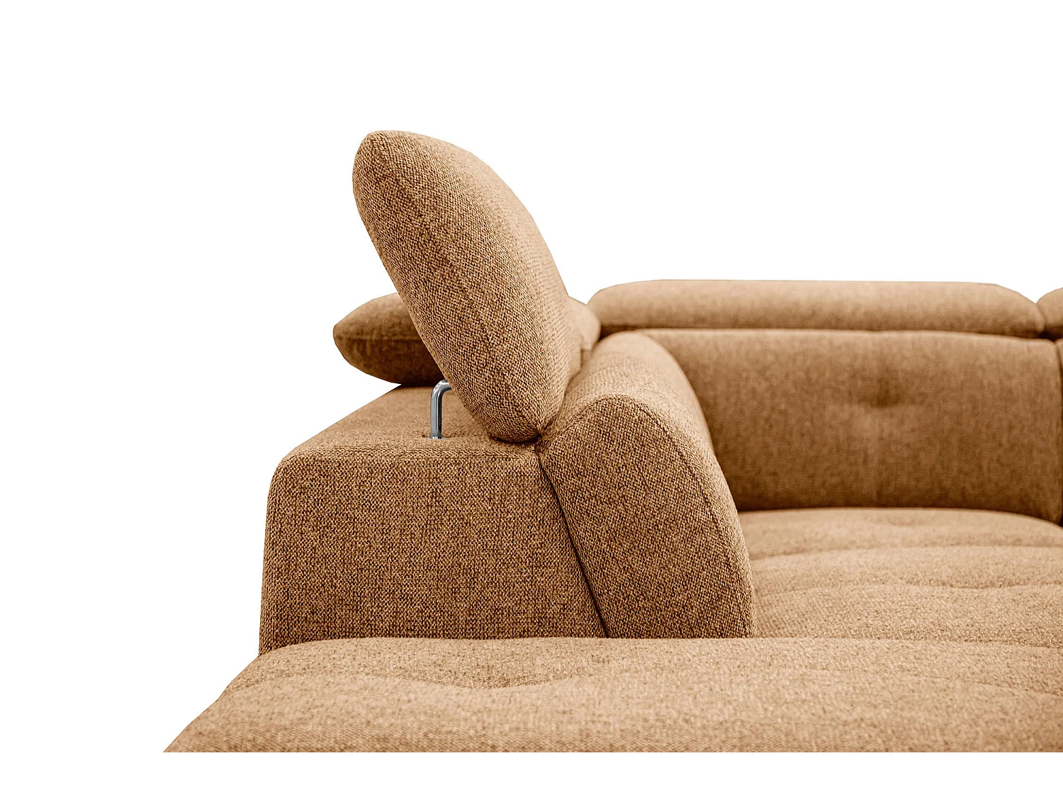 AVENA Ecksofa 5-Sitzer links mit verstellbare Kopfstützen, orange