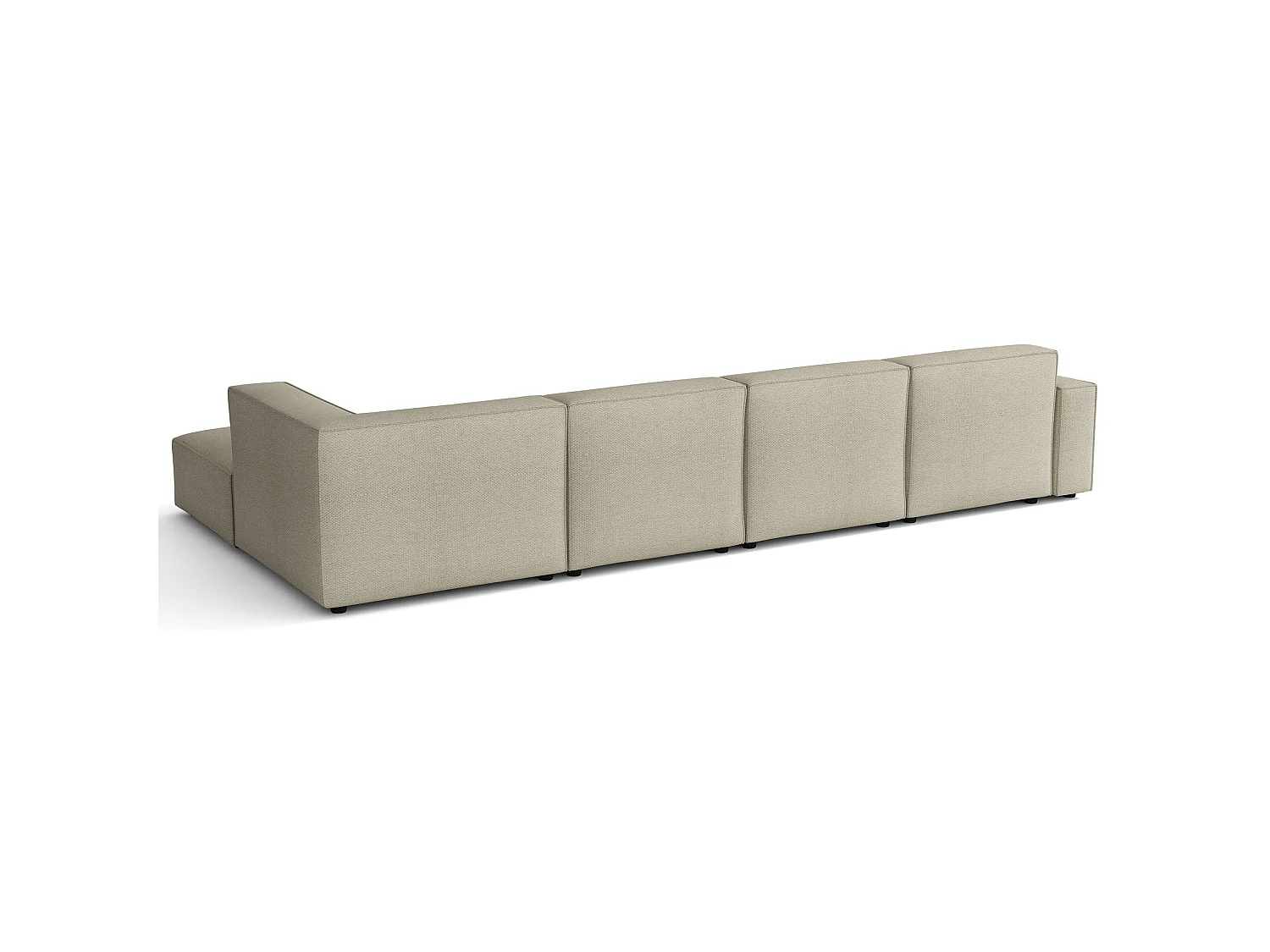 Canapé d'angle - 366 cm - droite - Chenille Grėge - Sellmo