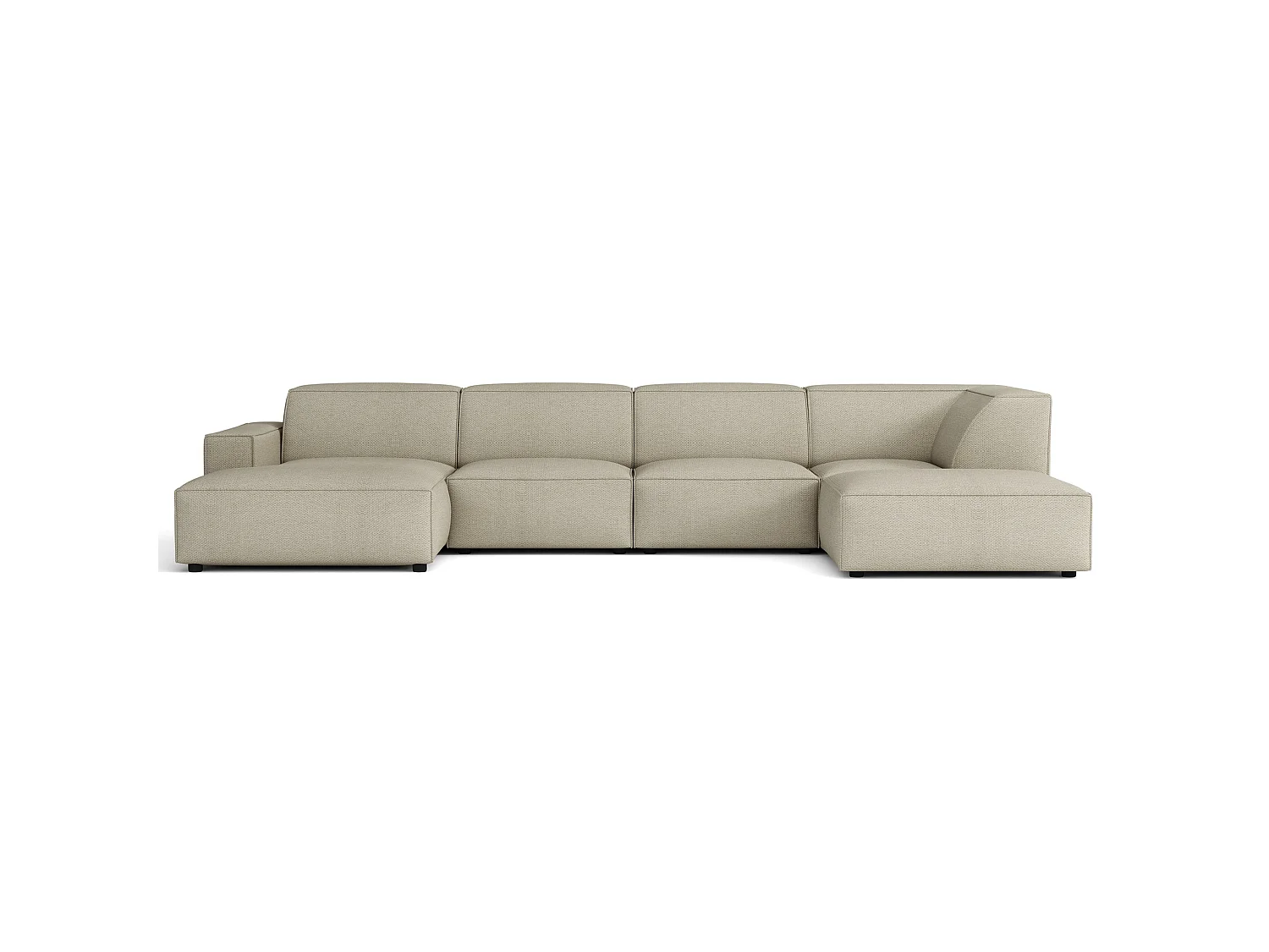 Canapé d'angle - 366 cm - droite - Chenille Grėge - Sellmo