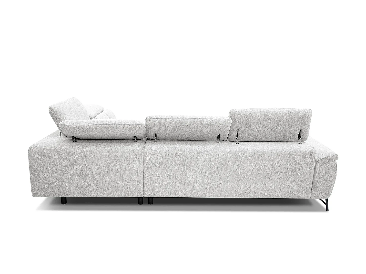 AVENA Ecksofa 5-Sitzer mit verstellbare Kopfstützen, creme