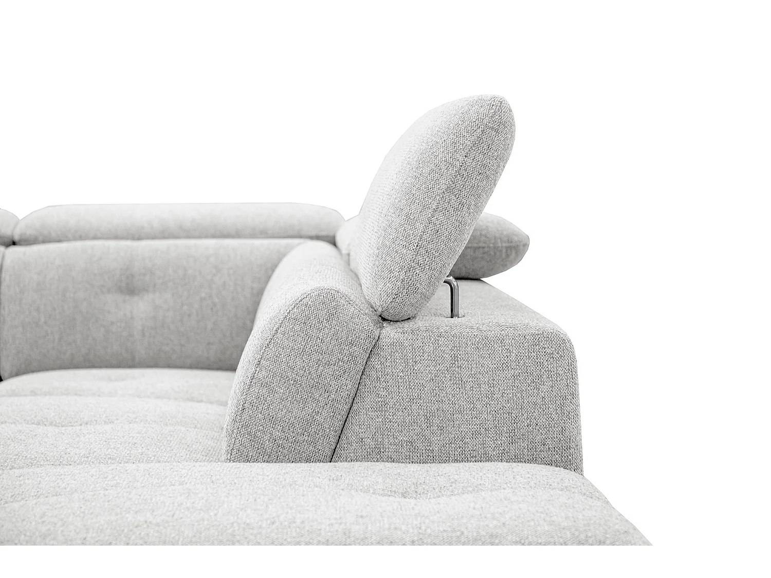 AVENA Ecksofa 5-Sitzer mit verstellbare Kopfstützen, creme