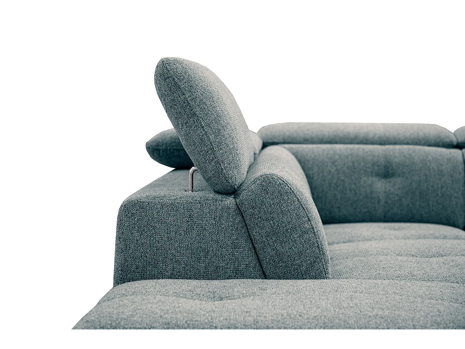 AVENA Ecksofa 5-Sitzer links mit verstellbare Kopfstützen, mint