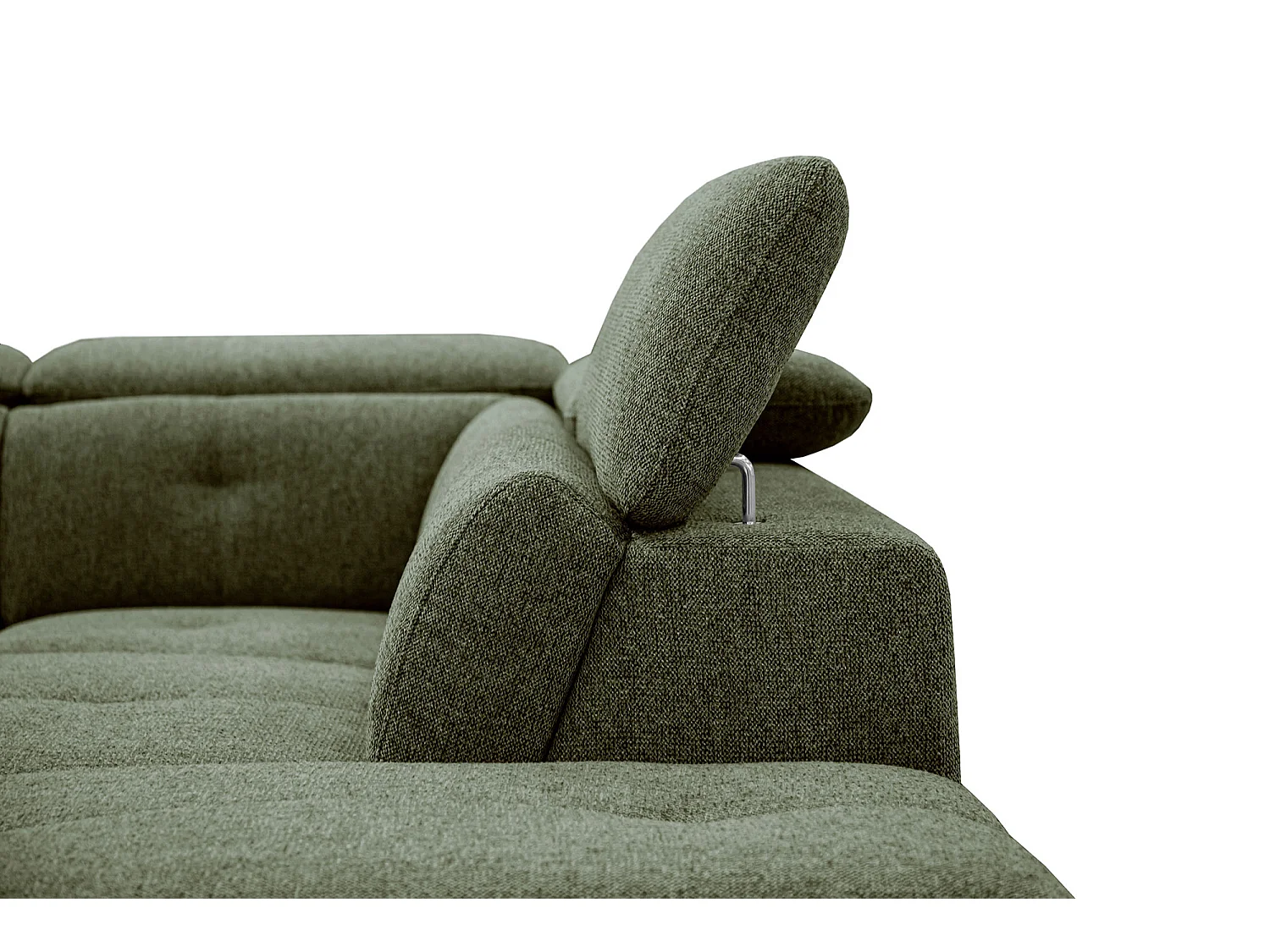 AVENA Ecksofa 5-Sitzer rechts mit verstellbare Kopfstützen, olive