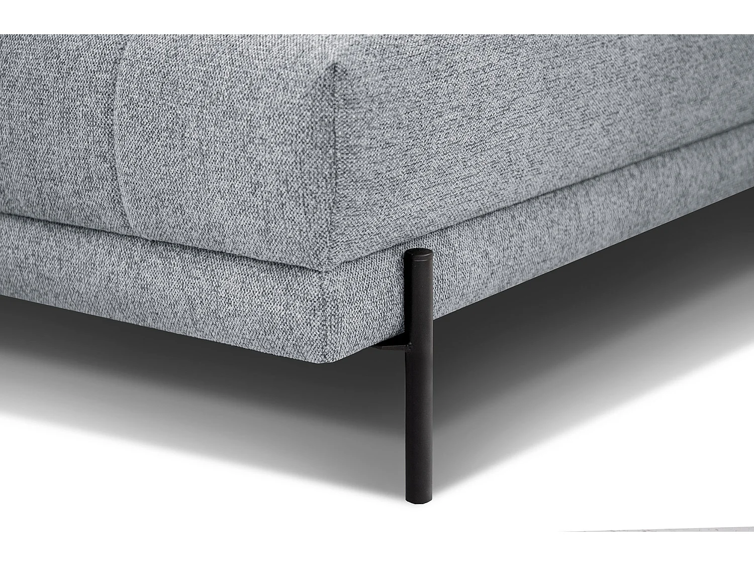 AVENA Ecksofa 5-Sitzer rechts mit verstellbare Kopfstützen, silbergrau