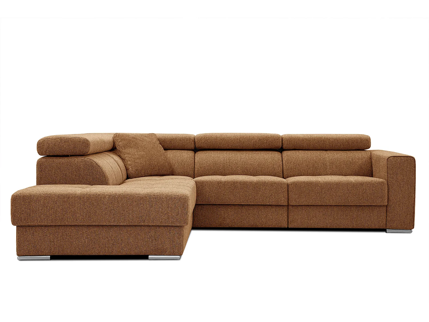 QUARTZ Ecksofa 5-Sitzer links, orange