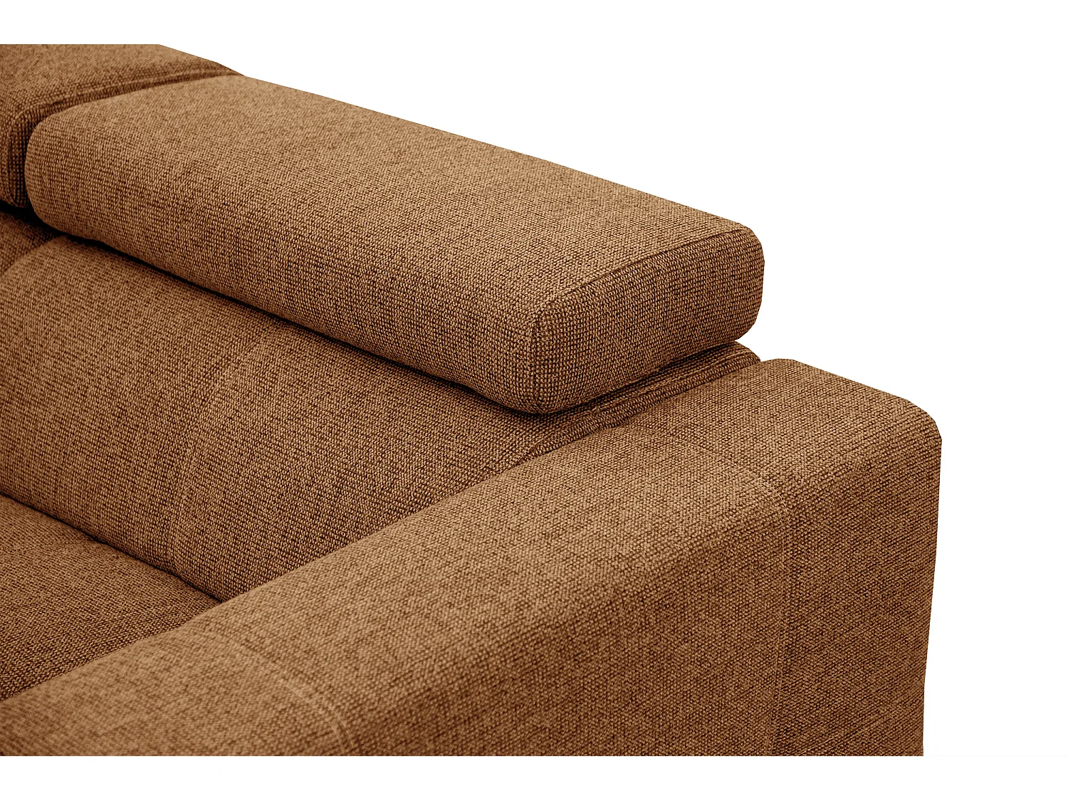 QUARTZ Ecksofa 5-Sitzer links, orange
