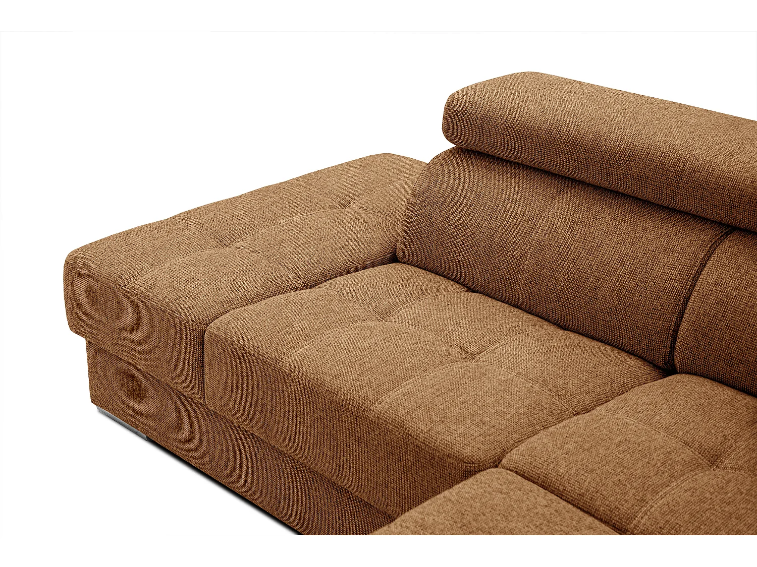 QUARTZ Ecksofa 5-Sitzer links, orange