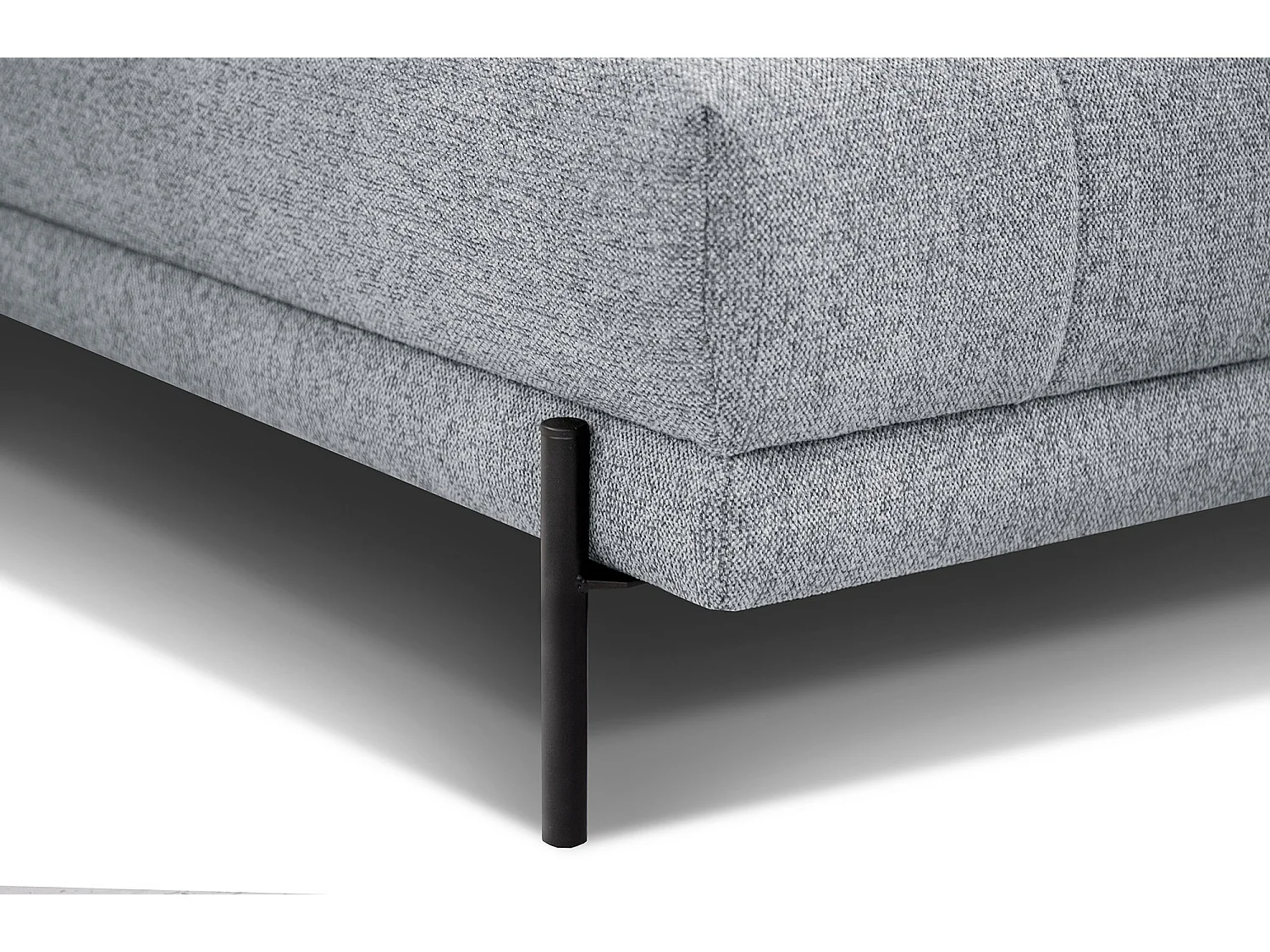 AVENA Ecksofa 5-Sitzer links mit verstellbare Kopfstützen, silbergrau