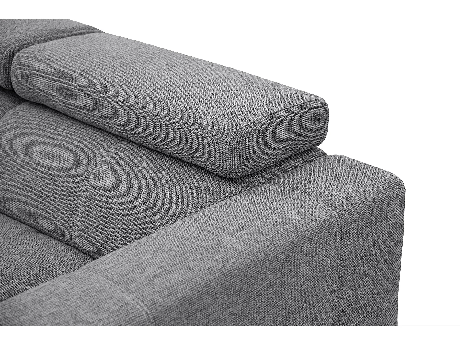 QUARTZ Ecksofa 5-Sitzer links, grau