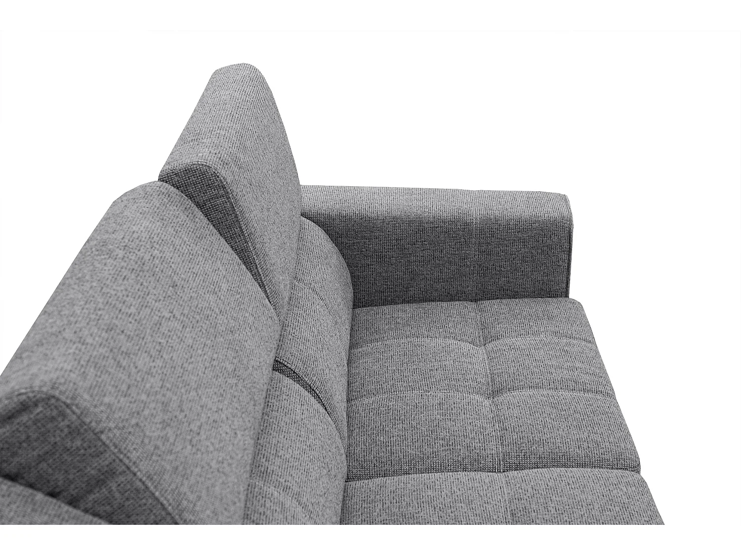 QUARTZ Ecksofa 5-Sitzer links, grau