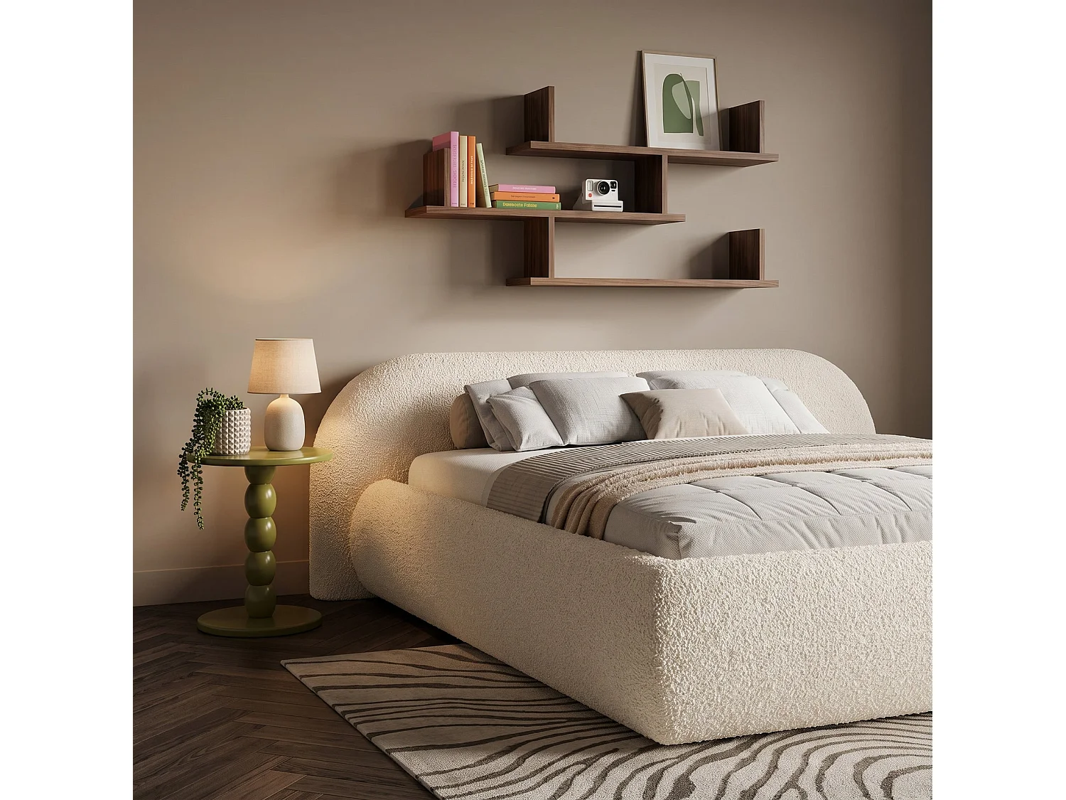 Mensola da parete con 3 ripiani - 119 cm - effetto rovere - Kassi