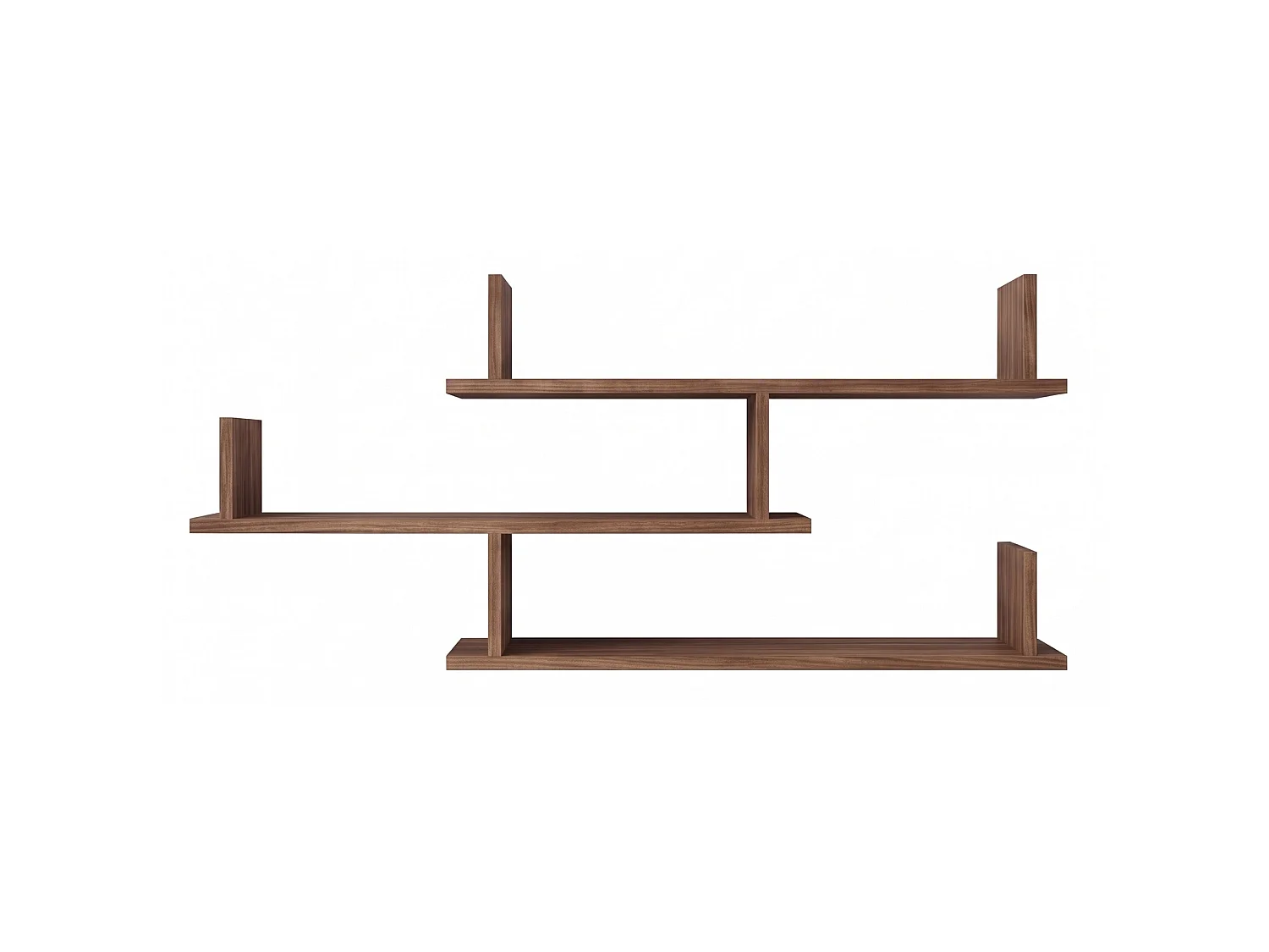 Mensola da parete con 3 ripiani - 119 cm - effetto rovere - Kassi