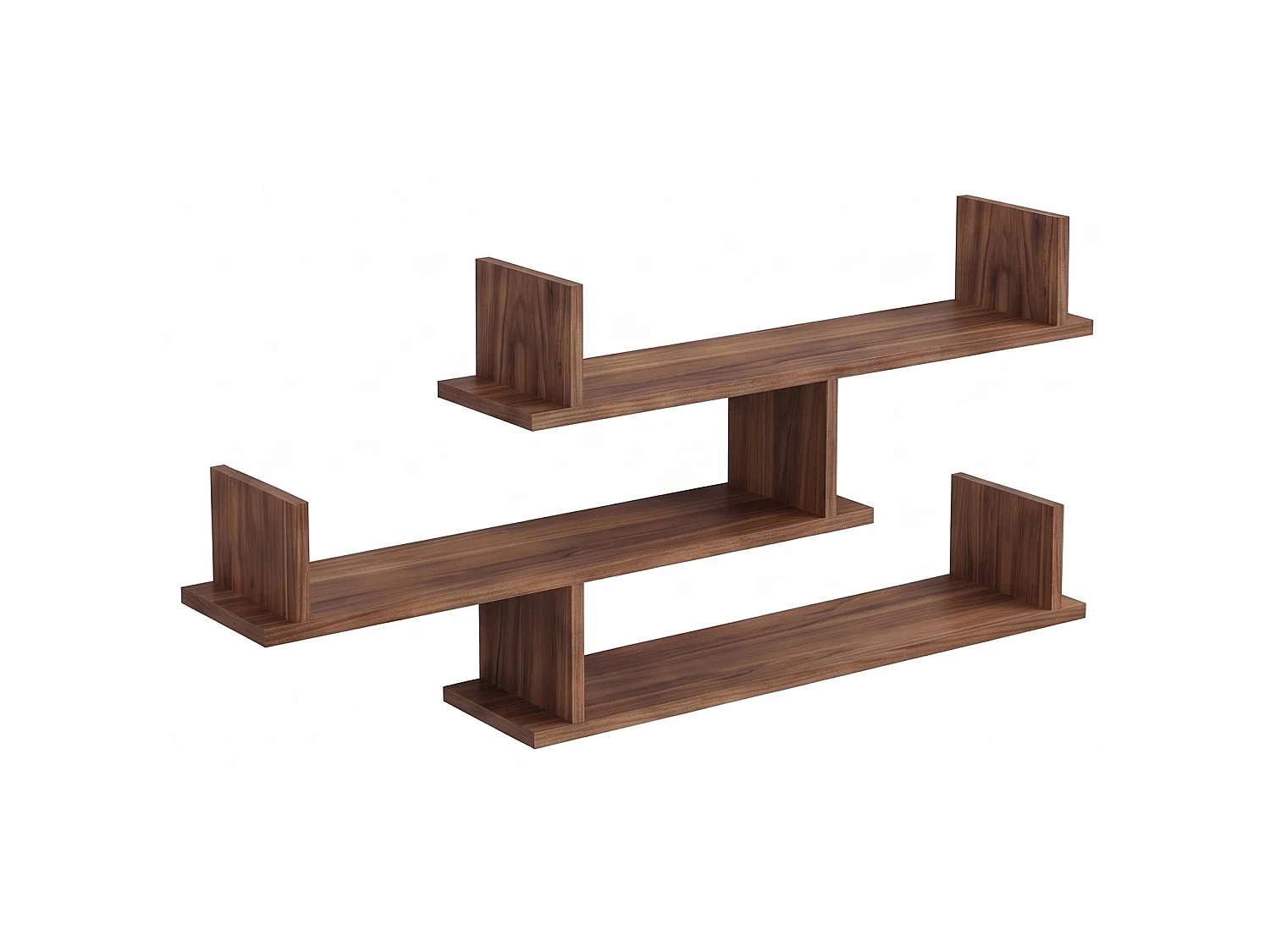 Mensola da parete con 3 ripiani - 119 cm - effetto rovere - Kassi