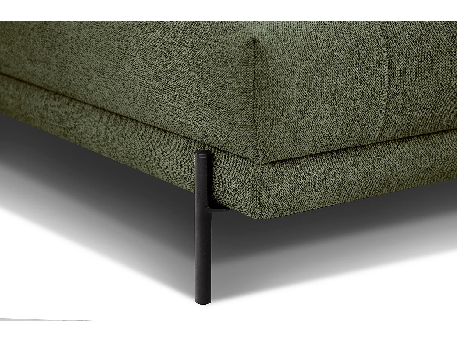 AVENA Ecksofa 5-Sitzer links mit verstellbare Kopfstützen, olive