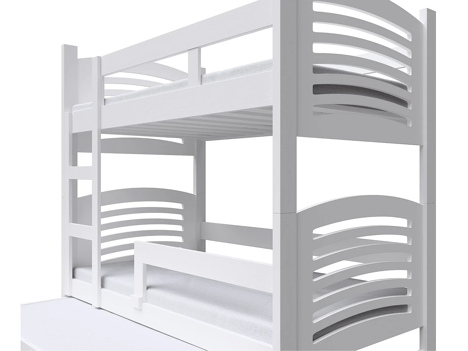 Stapelbed voor 3 personen met matrassen, 75x180 cm – Cami