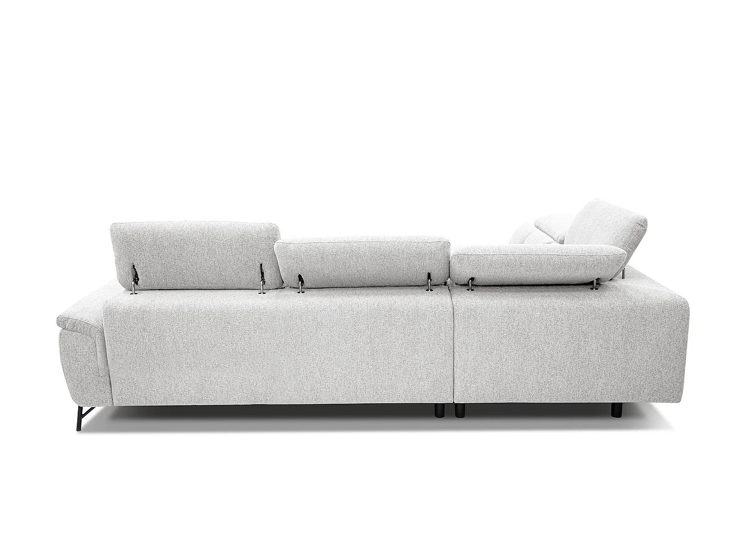 AVENA Ecksofa 5-Sitzer mit verstellbare Kopfstützen, creme