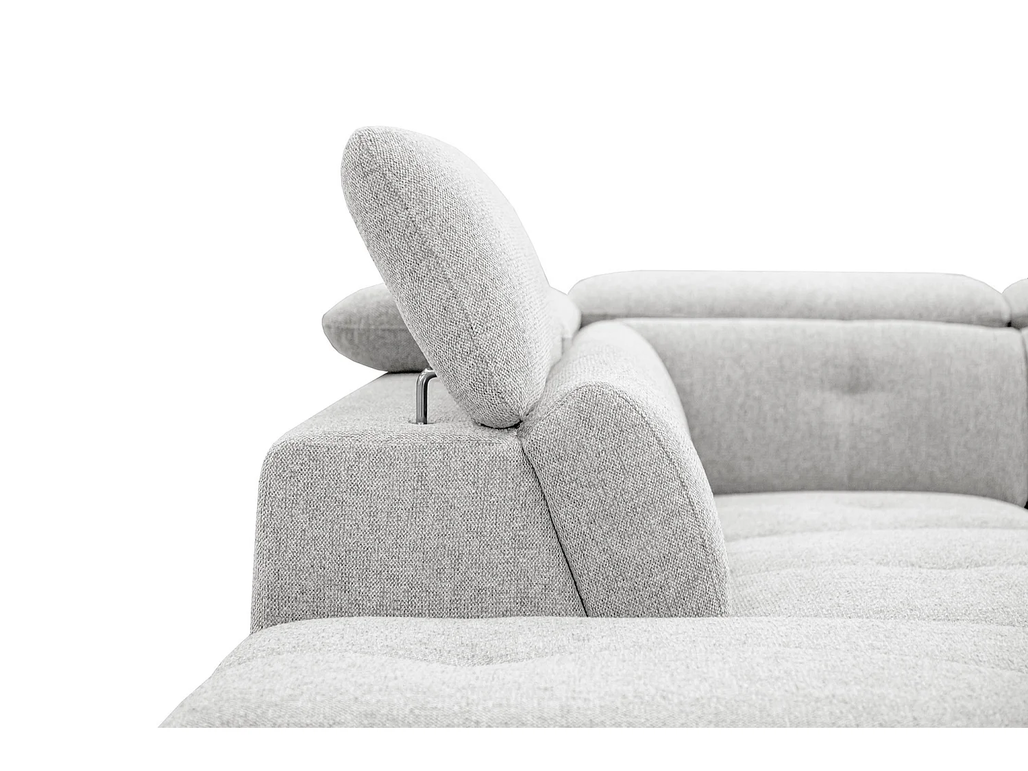 AVENA Ecksofa 5-Sitzer mit verstellbare Kopfstützen, creme