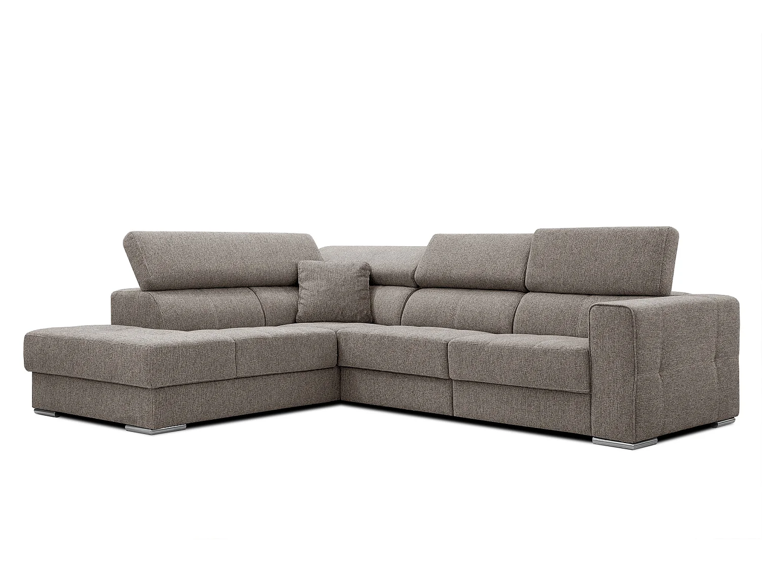QUARTZ Ecksofa 5-Sitzer links, taupe