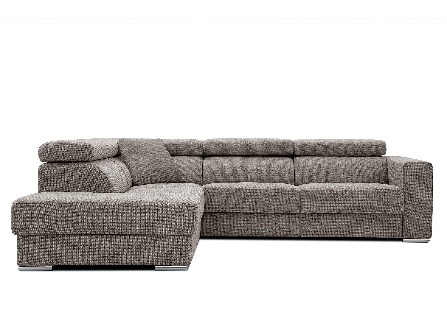QUARTZ Ecksofa 5-Sitzer links, taupe