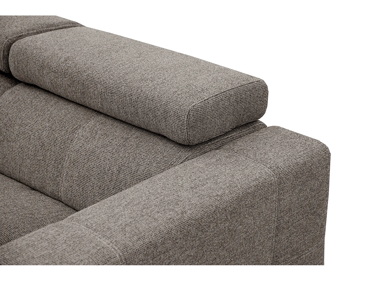 QUARTZ Ecksofa 5-Sitzer links, taupe
