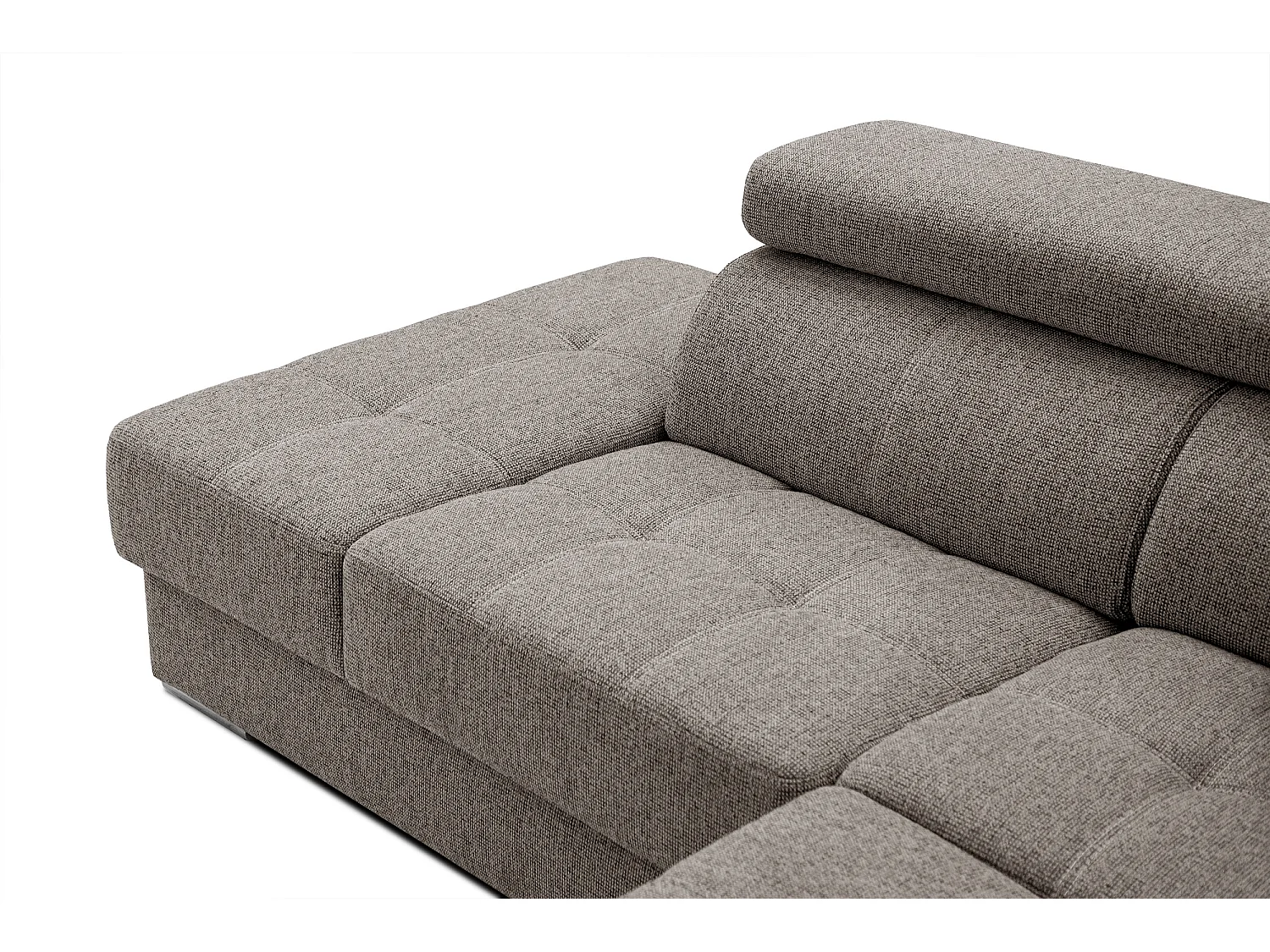 QUARTZ Ecksofa 5-Sitzer links, taupe