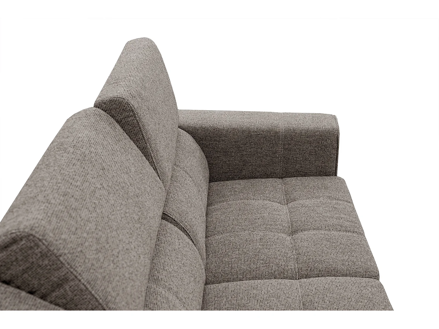 QUARTZ Ecksofa 5-Sitzer links, taupe