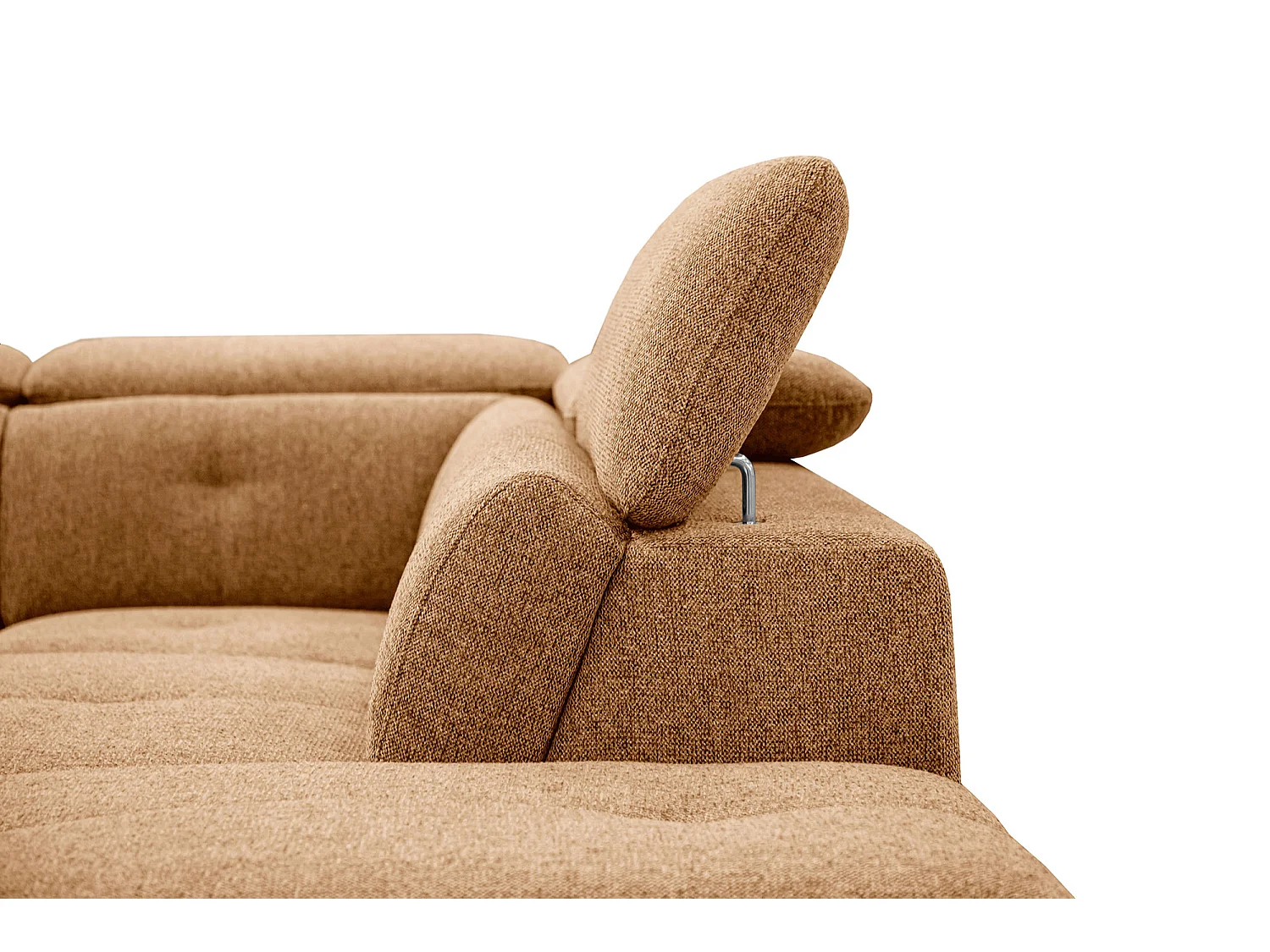 AVENA Ecksofa 5-Sitzer rechts mit verstellbare Kopfstützen, orange