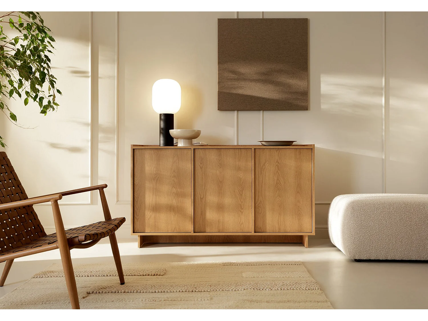 Credenza - 147 cm - effetto rovere - Yasumi