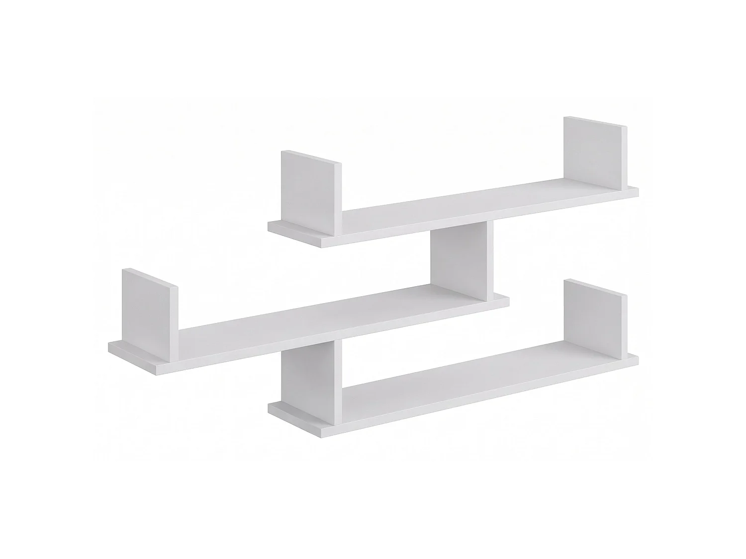 Étagère à trois niveaux - 119 cm - Blanc - Kassi