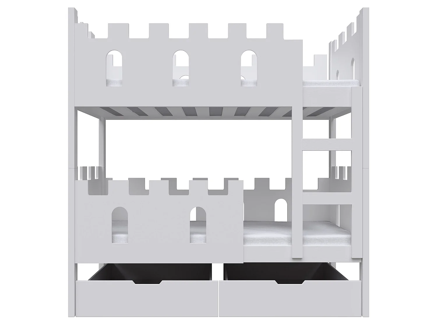 Stapelbed met matrassen, 75x180 cm – Castelo