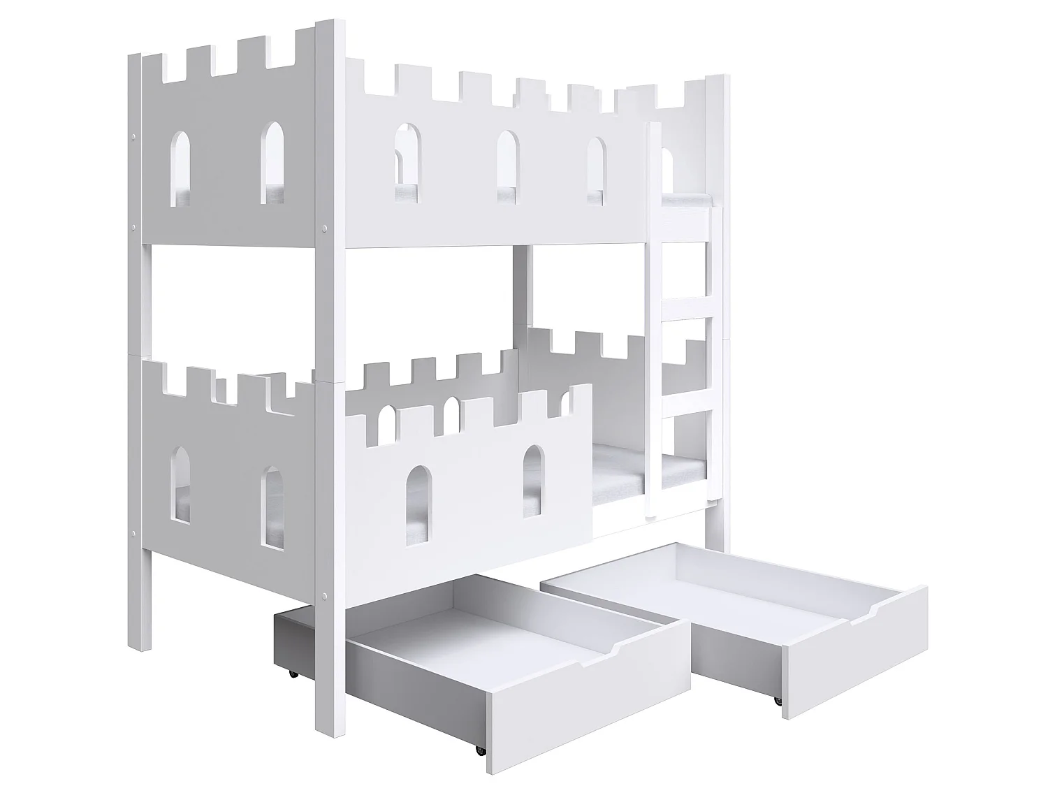 Stapelbed met matrassen, 75x180 cm – Castelo