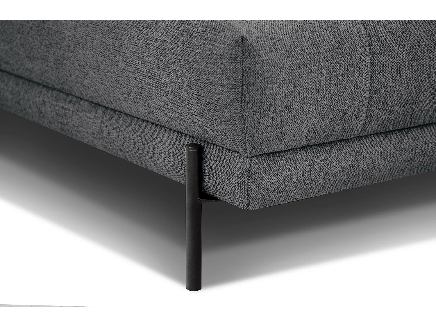 AVENA Ecksofa 5-Sitzer links mit verstellbare Kopfstützen, dunkelgrau