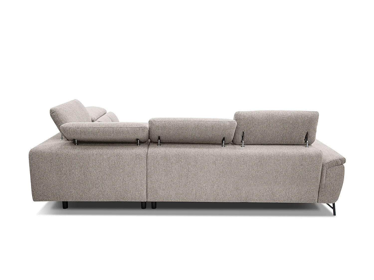 AVENA Ecksofa 5-Sitzer rechts mit verstellbare Kopfstützen, taupe