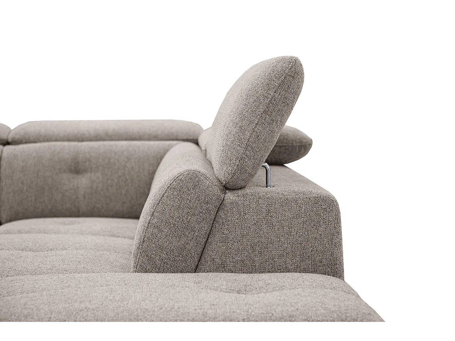 AVENA Ecksofa 5-Sitzer rechts mit verstellbare Kopfstützen, taupe