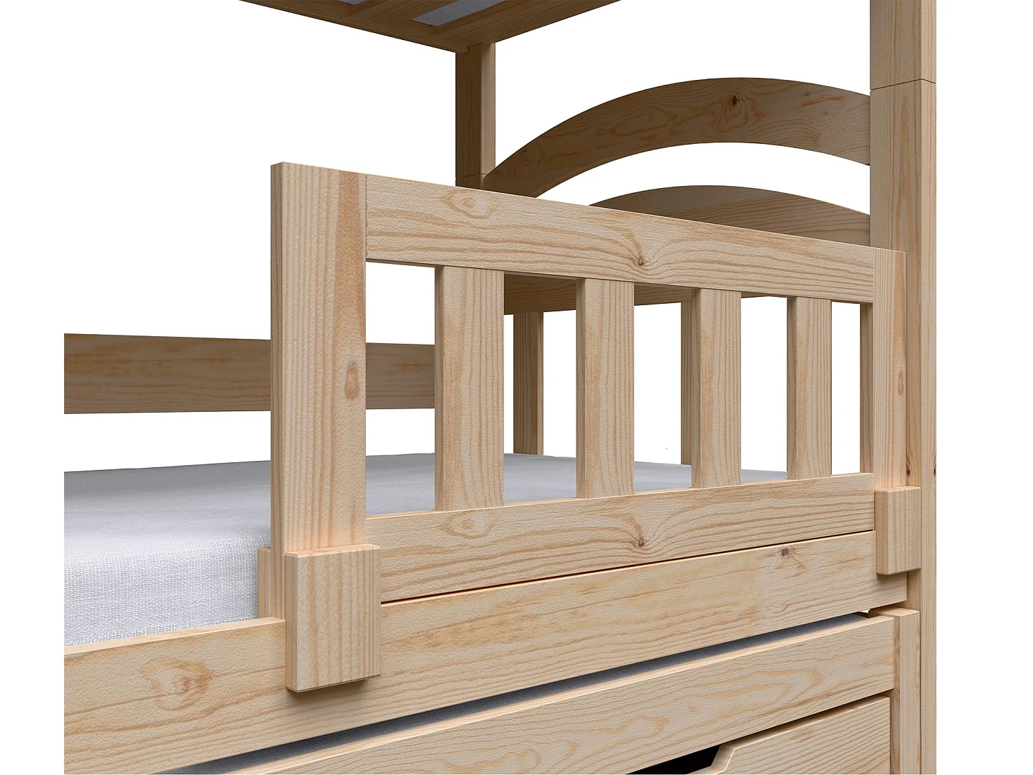 Stapelbed voor 3 personen met matrassen, 75x180 cm – Dopio