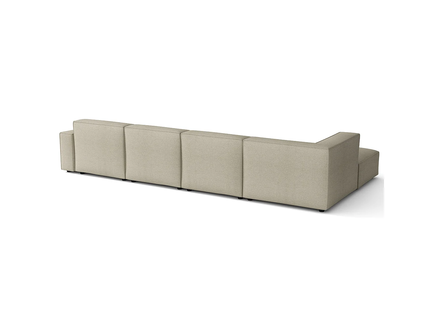 Canapé d'angle - 366 cm - gauche - Chenille Grėge - Sellmo