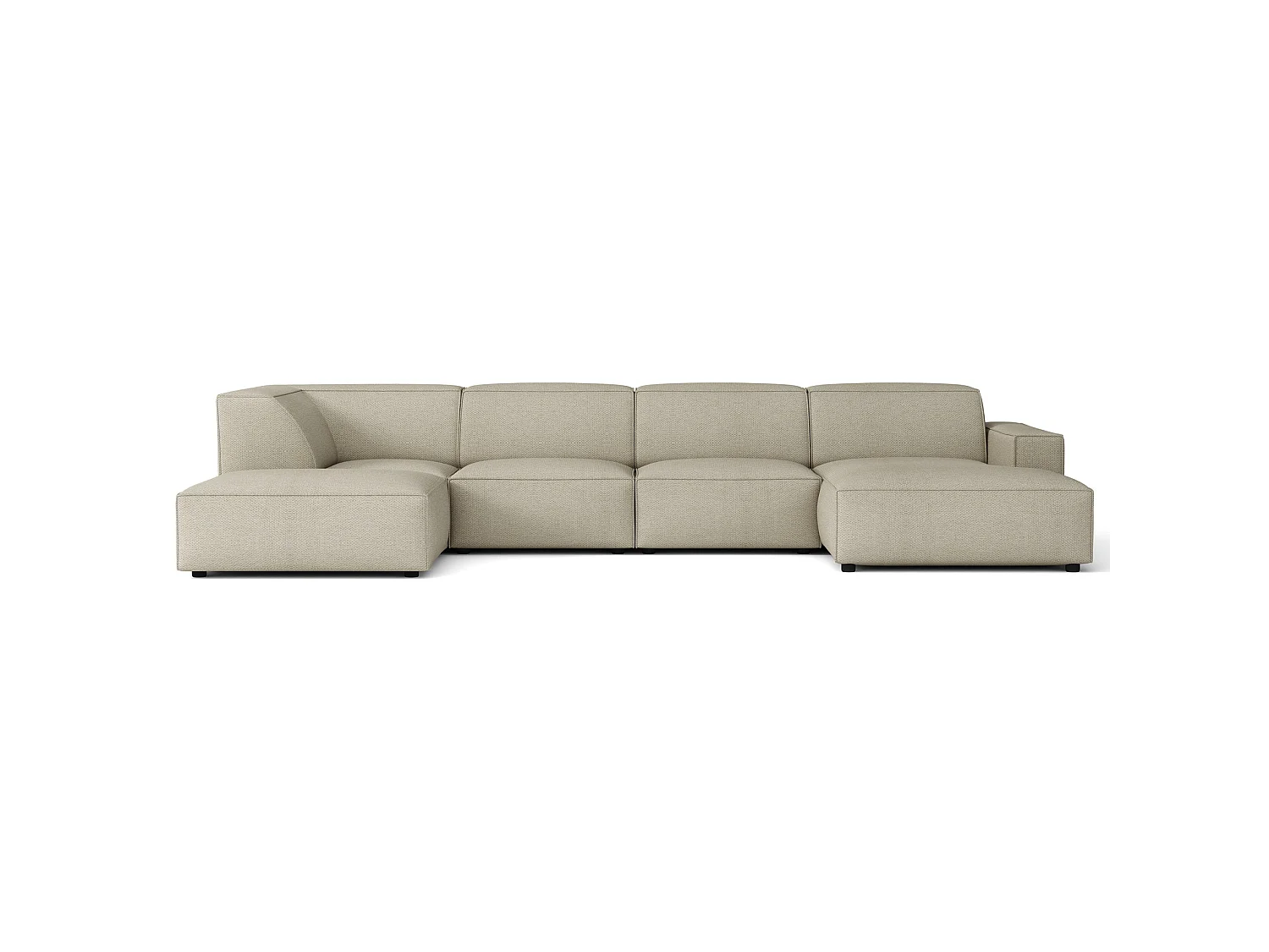 Canapé d'angle - 366 cm - gauche - Chenille Grėge - Sellmo