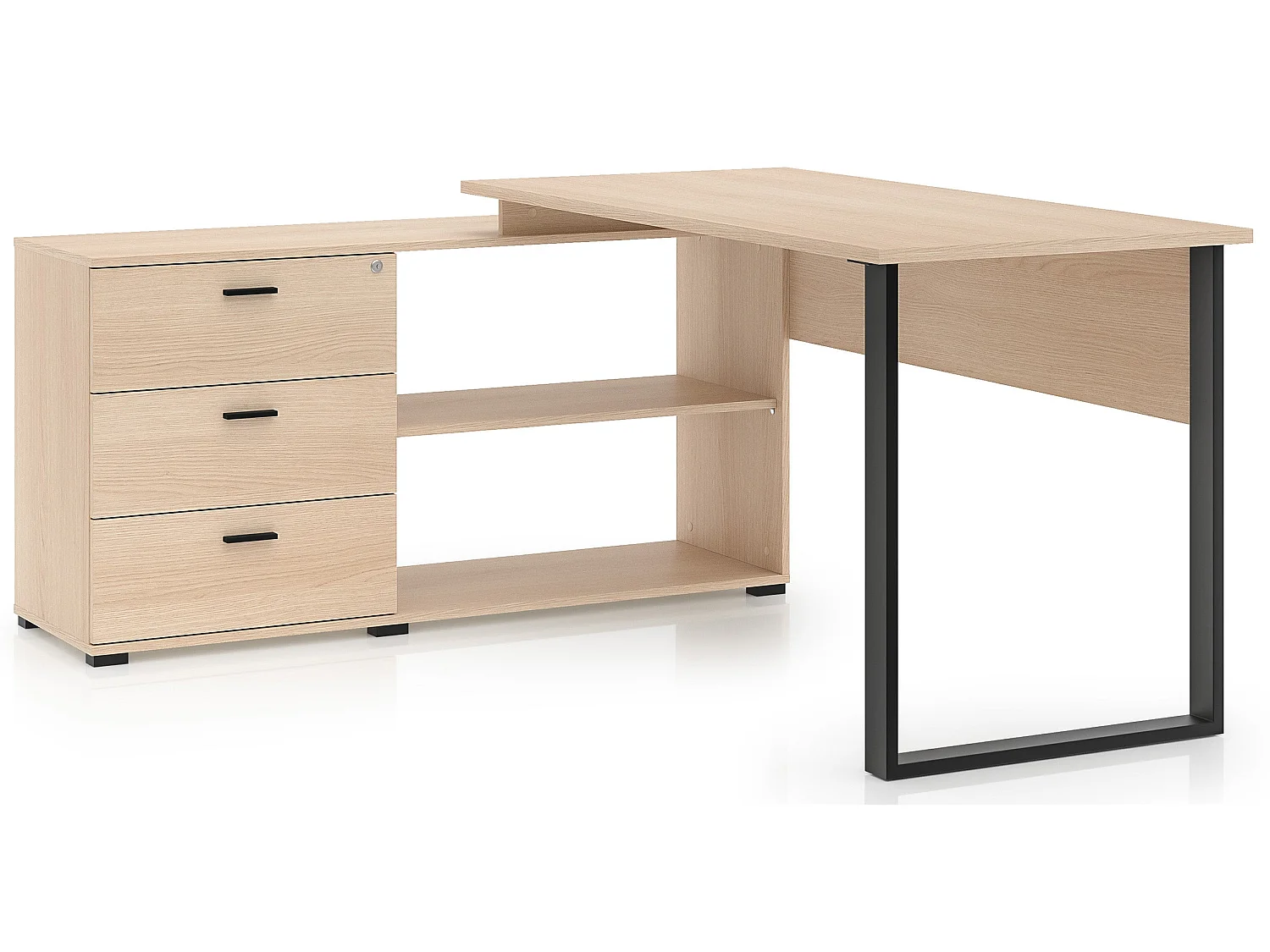 Bureau d'angle - 167 cm - Chêne - Odelis