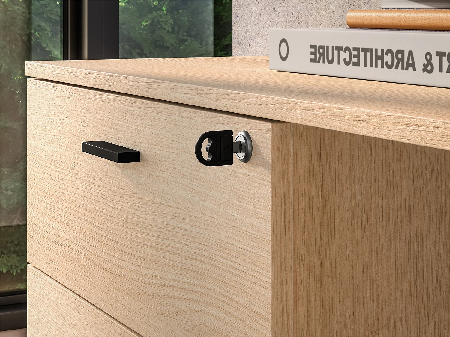Bureau d'angle - 167 cm - Chêne - Odelis