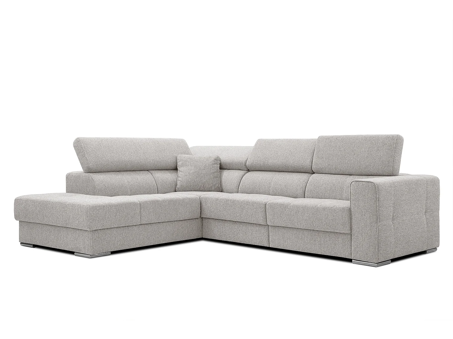 QUARTZ Ecksofa 5-Sitzer links, creme
